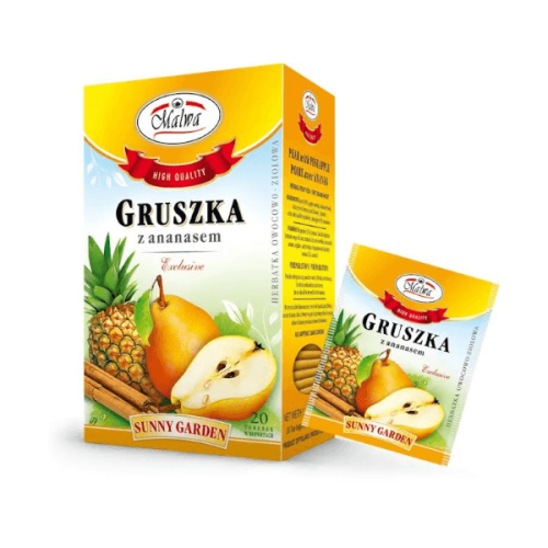Herbatka owocowo-ziołowa gruszka z ananasem Sunny Garden 40g (20x2g) Malwa - sklep jedzpij