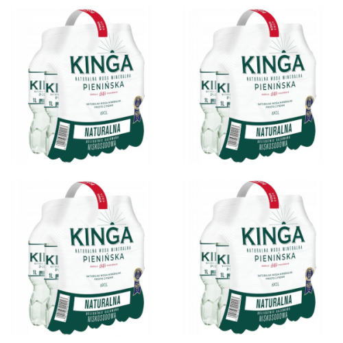Woda mineralna Kinga Pienińska lekko gazowana 1l - 24 butelki - sklep jedzpij
