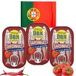 3x Sardynki w Pikantnym Sosie Pomidorowym Bom Petisco 120g – 3 szt.