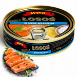 ŁOSOŚ W SOSIE WŁASNYM | ŁOSOŚ KONSERWA RYBNA | AROMATYCZNA RYBA