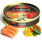 ŁOSOŚ W SOSIE POMIDOROWYM Z WARZYWAMI | KONSERWA RYBNA | AROMATYCZNA RYBA