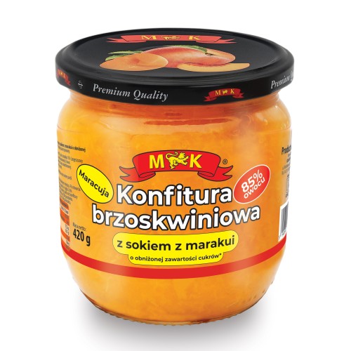 Konfitura brzoskwiniowa z marakują 420G MK | Konfitura z sokiem z maracui