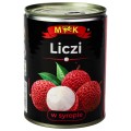 Liczi w syropie 567g MK | Owoce Liczi zanurzone w syropie M&K