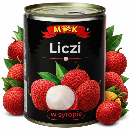 Liczi w syropie 567g MK | Owoce Liczi zanurzone w syropie M&K