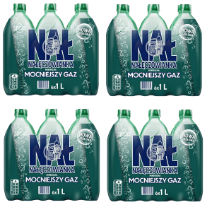 Woda mineralna Nałęczowianka mocno gazowana 1l -6 butelek 