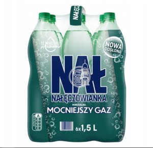 Woda mineralna Nałęczowianka mocno gazowana 1,5l - 6 butelek kaucja