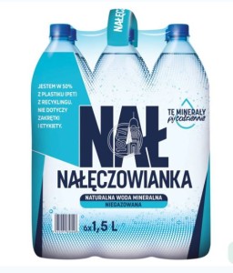 Woda mineralna Nałęczowianka niegazowana 1,5l - 6 butelek kaucja