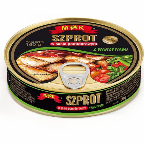 Szprot W Sosie Pomidorowym Z Warzywami 160 g sklep jedzpij.pl
