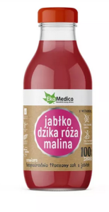 Sok jabłko, dzika róża, malina 300ml Ekamedica