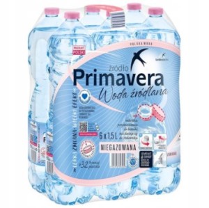 Woda Primavera niegazowana 1,5l - 6 butelek kaucja