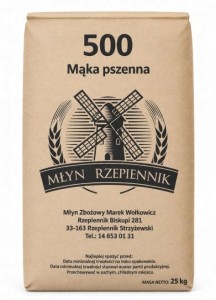 Mąka pszenna poznańska typ 500 25kg Rzepiennik