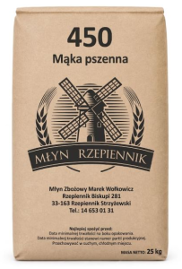 Mąka pszenna tortowa typ 450 25kg Młyn Rzepiennik