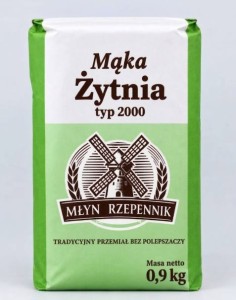 Mąka żytnia typ 2000 torebka 0,9kg Rzepiennik