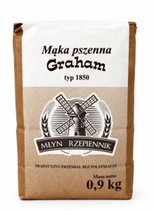 Mąka graham pszenna typ 1850 torebka 0,9kg Rzepiennik