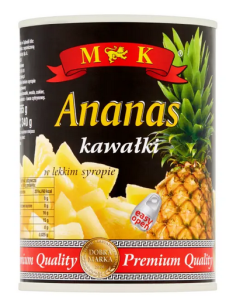ANANAS kawałki w syropie 565g MK
