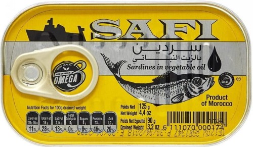 Sardynki w Oleju Roślinnym Sardynka 125g w Puszce 6 sztuk - sklep jedzpij.pl