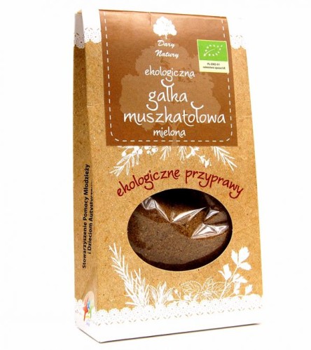 EKOLOGICZNA GAŁKA MUSZKATOŁOWA MIELONA 30G DARY NATURY - Sklep jedzpij.pl